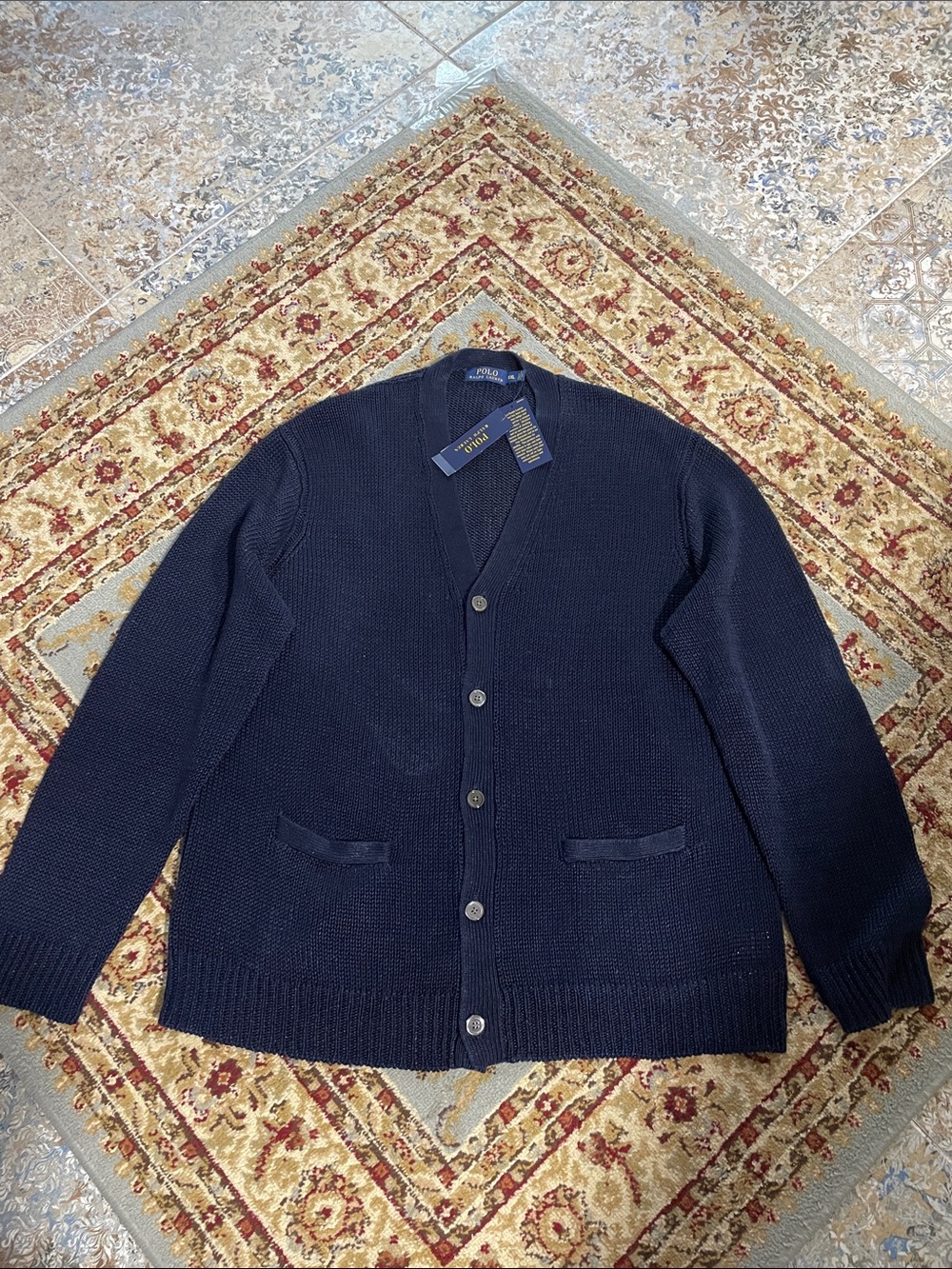 Polo by Ralph Lauren Dark Navy Button Cardigan
